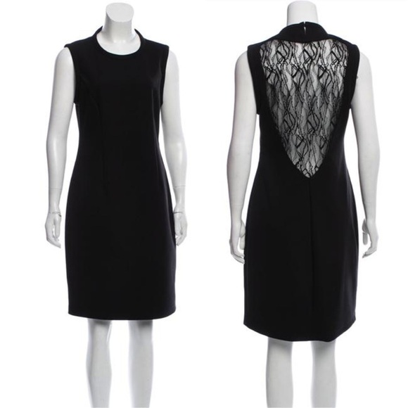 L'AGENCE Dresses & Skirts - L'AGENCE Black Lace Back Sheath Pencil Dress